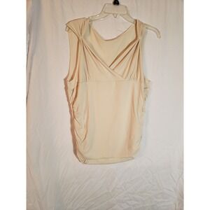 Women's Nine And Co Ivory Sleeveless Tank Size XL (H457)